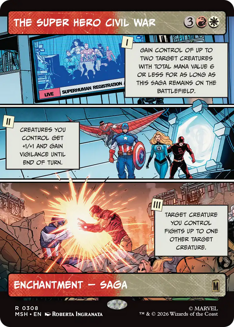 The Super Hero Civil War - Borderless - Showcase [MSH-308]