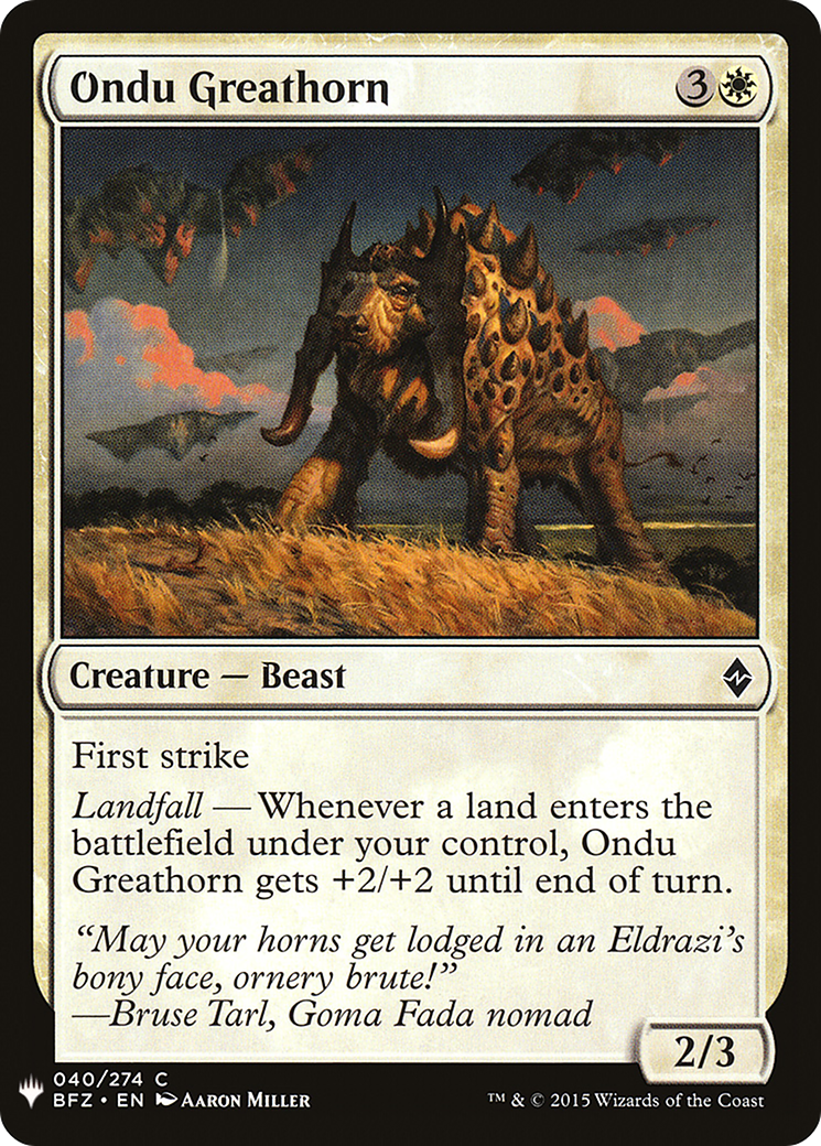 Ondu Greathorn [PLST-BFZ-40]