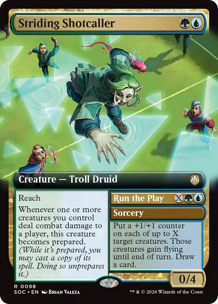 Striding Shotcaller // Run the Play - Extended Art [SOC-98]