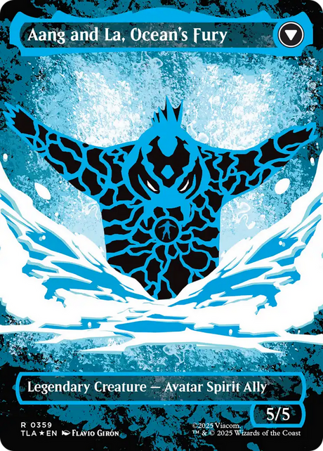 Aang, Swift Savior // Aang and La, Ocean's Fury - Borderless - Neon Ink - Full Art [TLA-359]