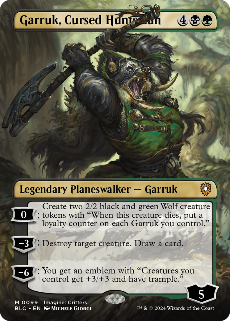 Garruk, Cursed Huntsman - Borderless [BLC-99]