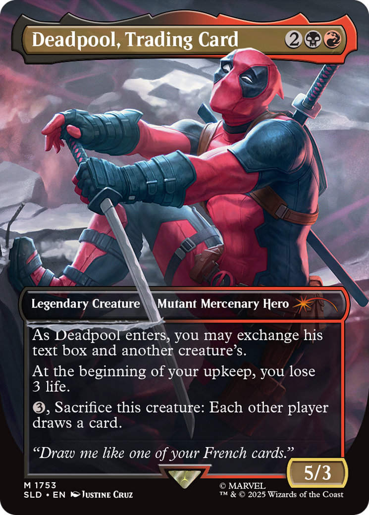 Deadpool, Trading Card - Borderless - Full Art [SLD-1753]