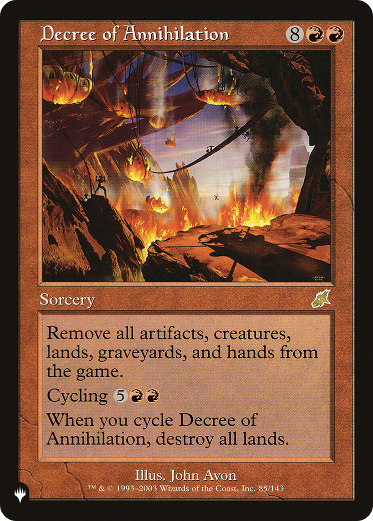 Decree of Annihilation [PLST-SCG-85]