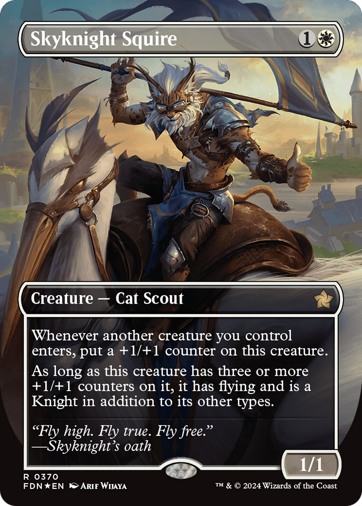 Skyknight Squire - Borderless - Mana Foil [FDN-370]