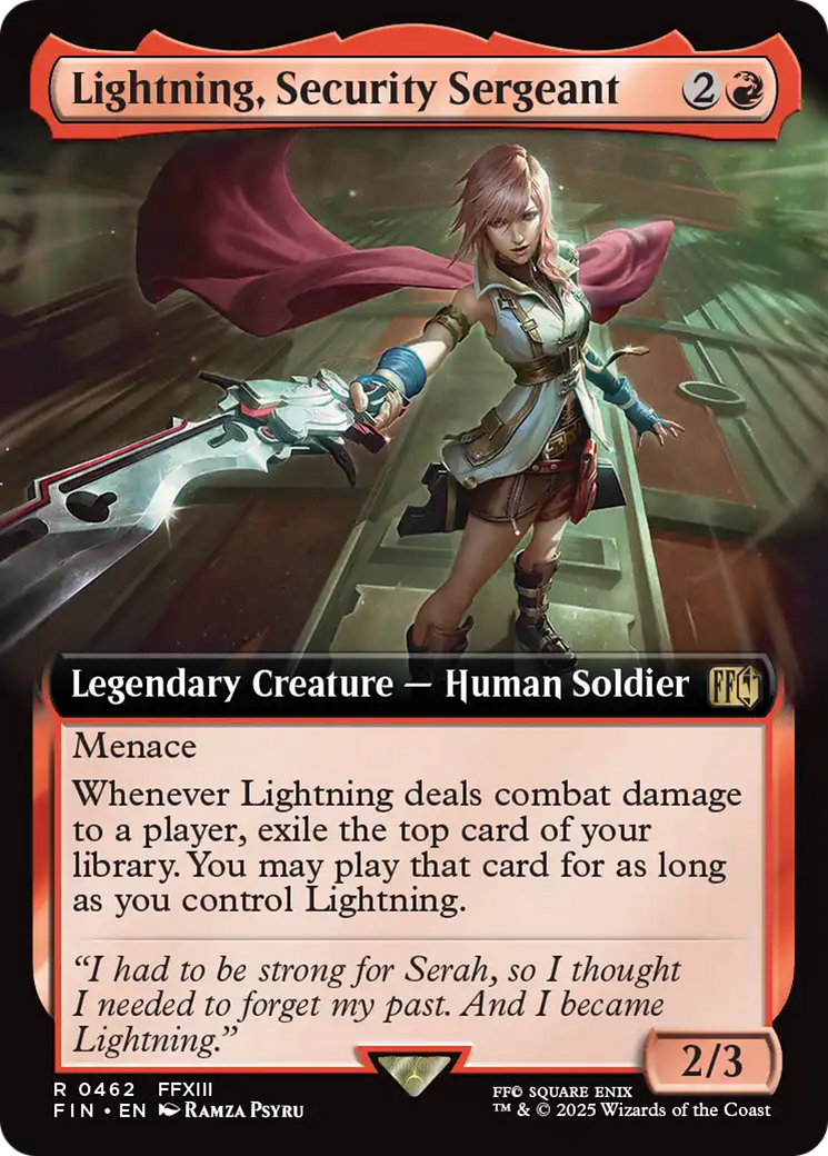 Lightning, Security Sergeant - Extended Art [FIN-462]