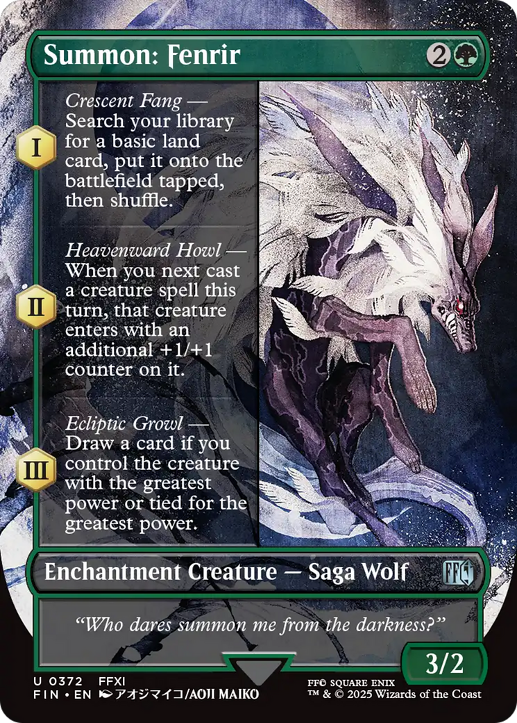 Summon: Fenrir - Borderless - Full Art [FIN-372]