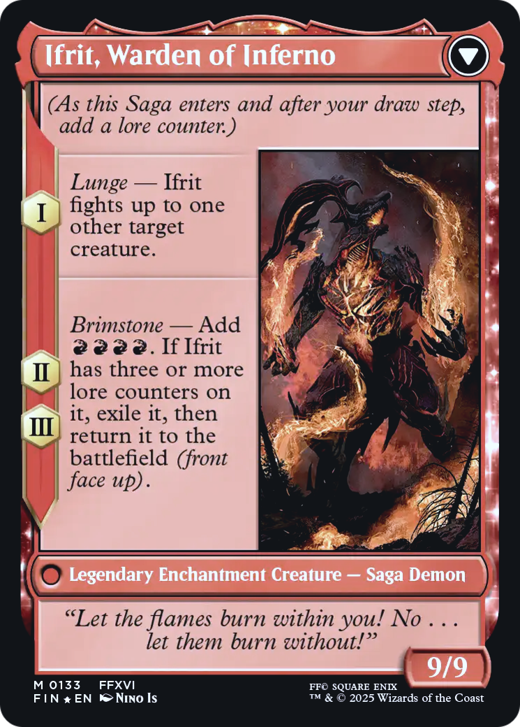 Clive, Ifrit's Dominant // Ifrit, Warden of Inferno - Prerelease Promo [PFIN-133s]