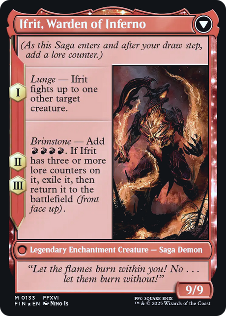 Clive, Ifrit's Dominant // Ifrit, Warden of Inferno - Prerelease Promo [PFIN-133s]