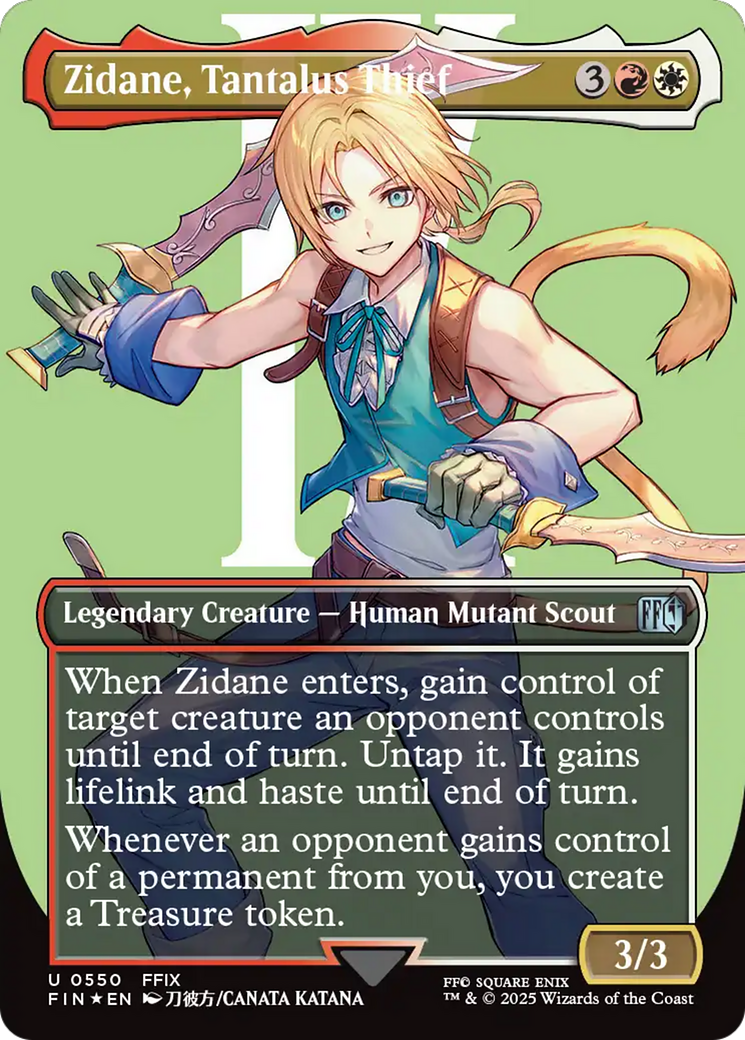 Zidane, Tantalus Thief - Borderless - Surge Foil - Full Art [FIN-550]
