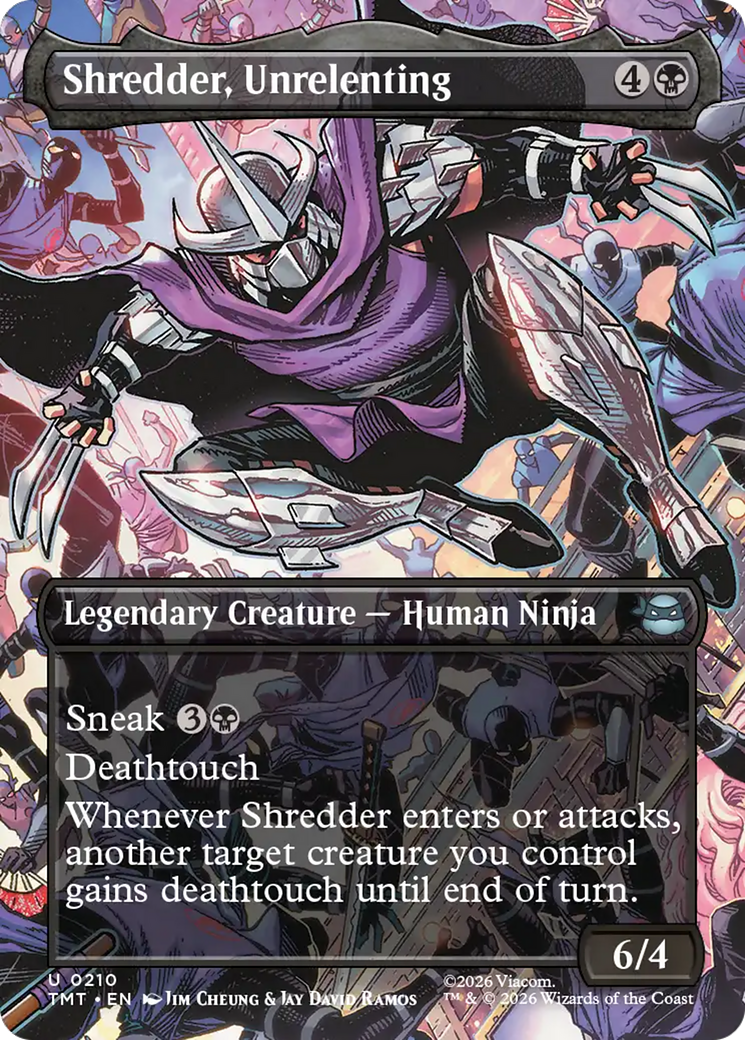 Shredder, Unrelenting - Borderless - Full Art [TMT-210]