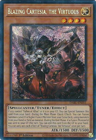 Blazing Cartesia, the Virtuous (Secret Rare) [DABL-EN011-SeR]