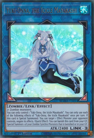 Yuki-Onna, the Icicle Mayakashi (Ultra Rare) [MAMA-EN014-UR]
