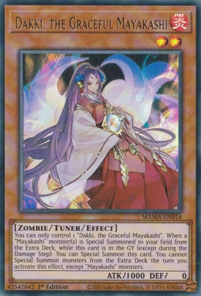 Dakki, the Graceful Mayakashi (Ultra Rare) [MAMA-EN016-UR]