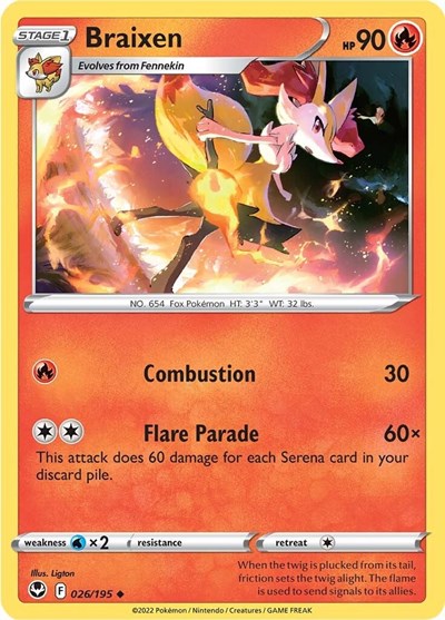 Braixen - 026/195 (Uncommon) [SIT-026-U]