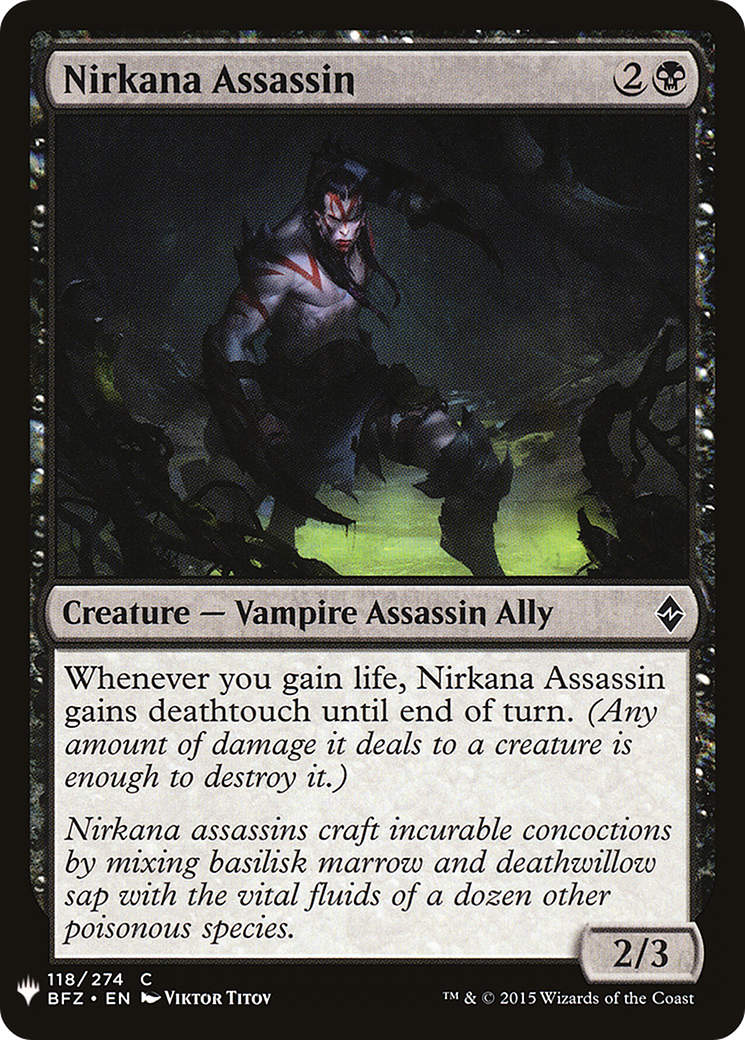 Nirkana Assassin [PLST-BFZ-118]