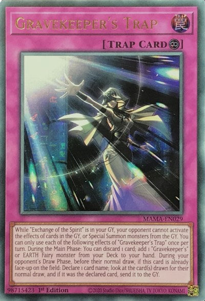 Gravekeeper's Trap (Ultra Pharaoh’s Rare) [MAMA-EN029-UPR]