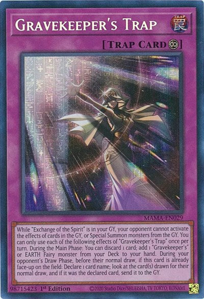 Gravekeeper's Trap (Secret Pharaoh’s Rare) [MAMA-EN029-SePR]
