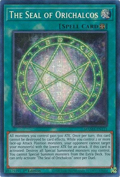 The Seal of Orichalcos (Secret Pharaoh’s Rare) [MAMA-EN111-SePR]