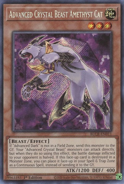 Advanced Crystal Beast Amethyst Cat (Secret Rare) [BLCR-EN011-SeR]