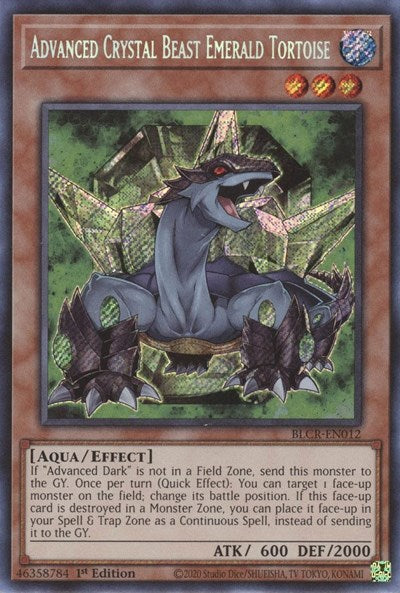 Advanced Crystal Beast Emerald Tortoise (Secret Rare) [BLCR-EN012-SeR]