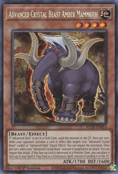 Advanced Crystal Beast Amber Mammoth (Secret Rare) [BLCR-EN014-SeR]