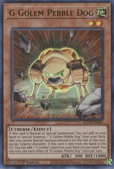 G Golem Pebble Dog (Ultra Rare) [BLCR-EN041-UR]