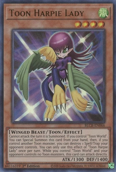 Toon Harpie Lady (Ultra Rare) [BLCR-EN066-UR]