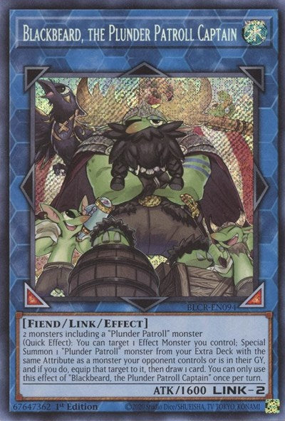 Blackbeard, the Plunder Patroll Captain (Secret Rare) [BLCR-EN094-SeR]
