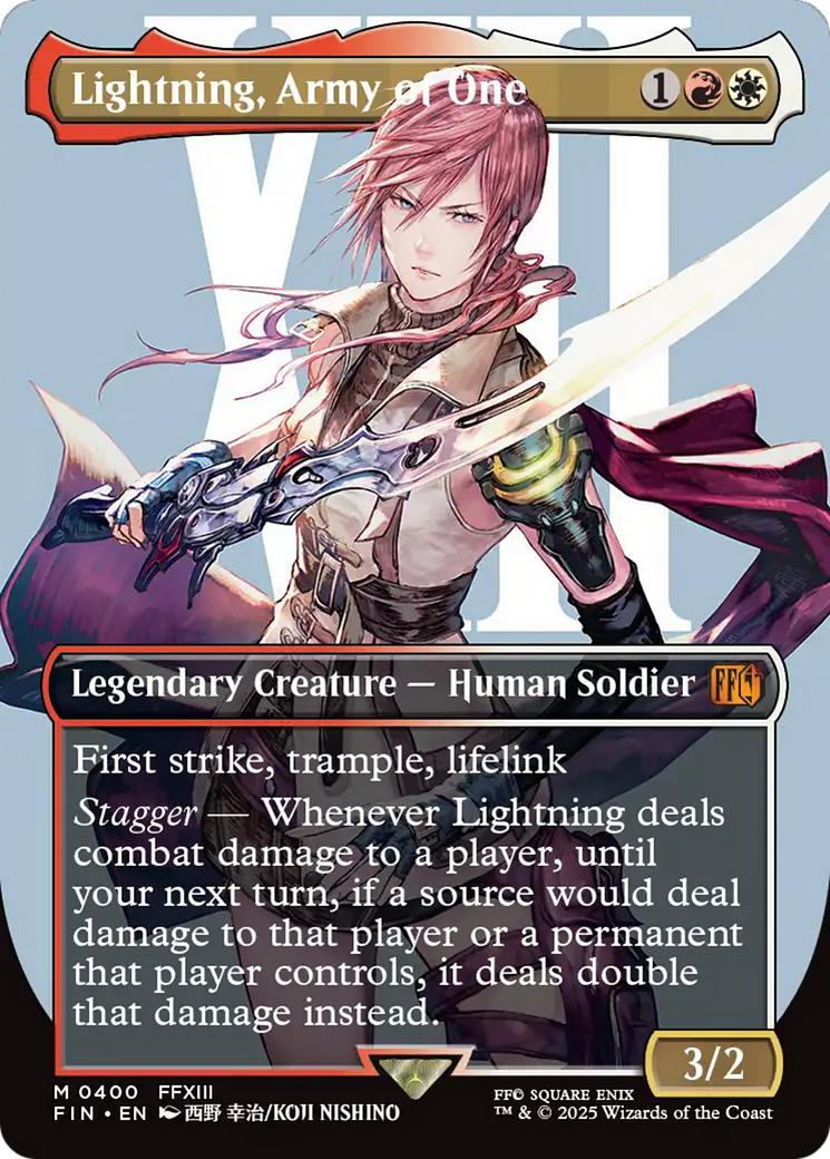 Lightning, Army of One - Borderless - Full Art [FIN-400]