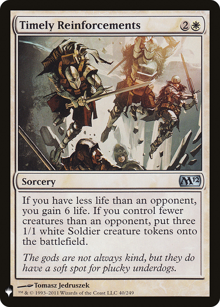 Timely Reinforcements [PLST-M12-40]