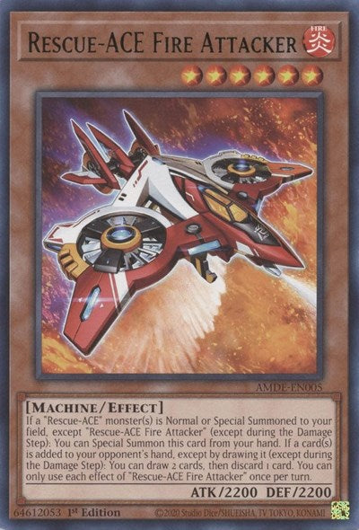 Rescue-ACE Fire Attacker (Rare) [AMDE-EN005-R]