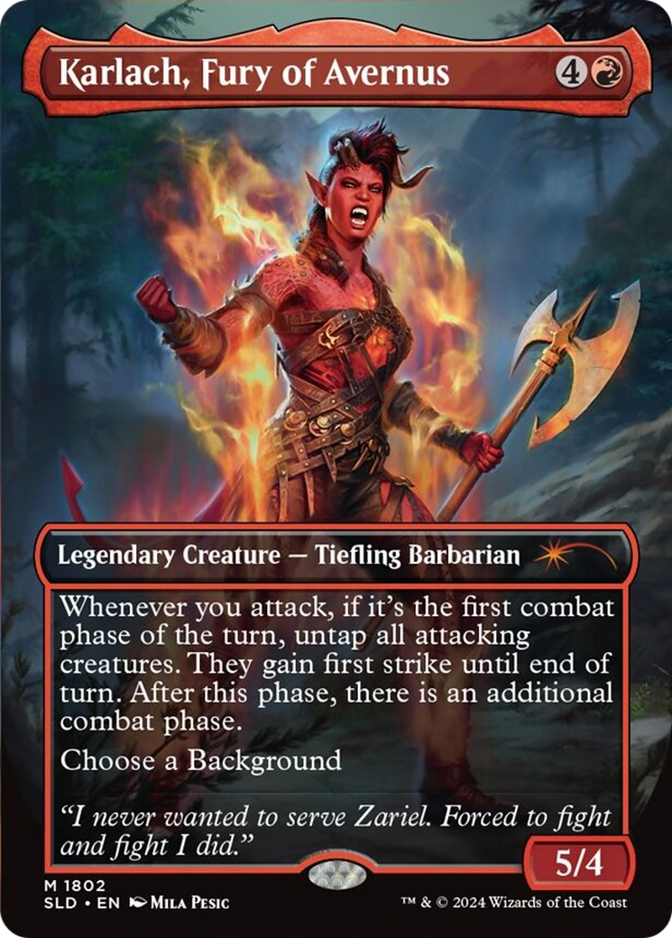 Karlach, Fury of Avernus - Borderless - Full Art [SLD-1802]