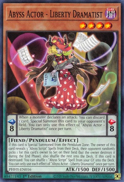 Abyss Actor - Liberty Dramatist (Common) [PHHY-EN016-C]