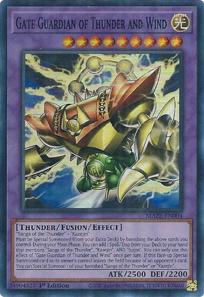 Gate Guardian of Thunder and Wind (Super Rare) [MAZE-EN004-SuR]