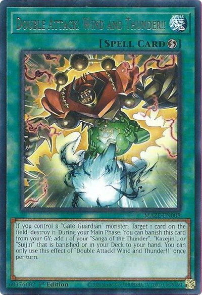 Double Attack! Wind and Thunder!! (Rare) [MAZE-EN008-R]