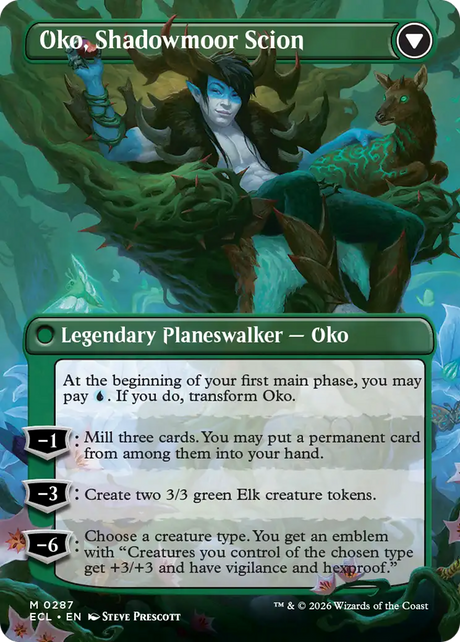 Oko, Lorwyn Liege // Oko, Shadowmoor Scion - Borderless - Full Art [ECL-287]