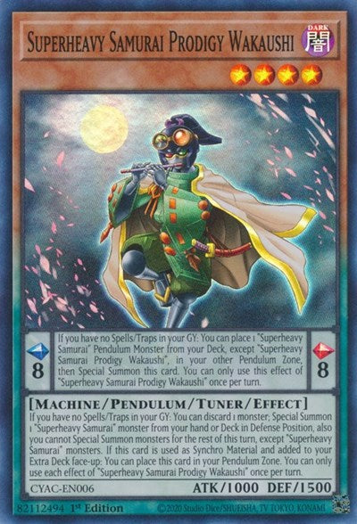 Superheavy Samurai Prodigy Wakaushi (Super Rare) [CYAC-EN006-SuR]