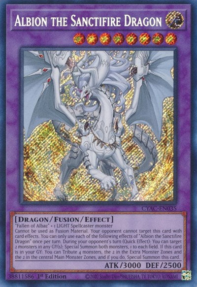 Albion the Sanctifire Dragon (Secret Rare) [CYAC-EN035-SeR]