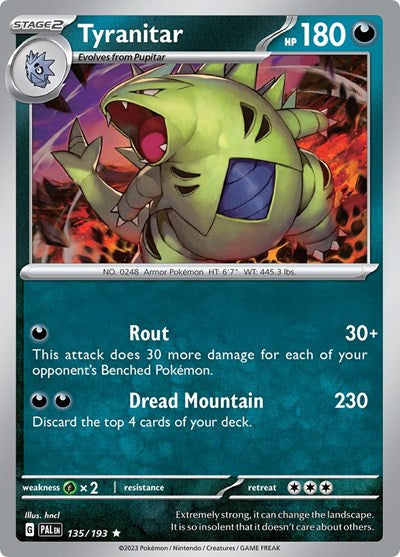 Tyranitar - 135/193 (Rare) [PAL-135-R]