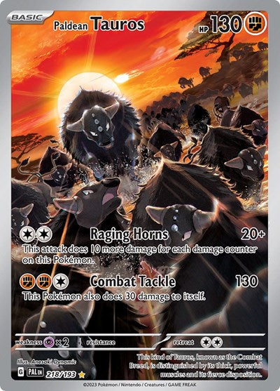 Paldean Tauros - 218/193 (Illustration Rare) [PAL-218-IR]