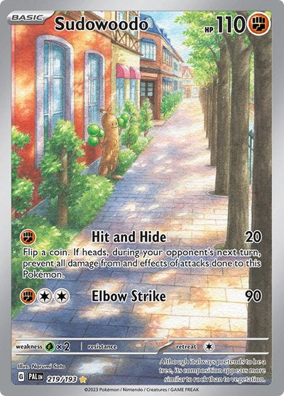 Sudowoodo - 219/193 (Illustration Rare) [PAL-219-IR]