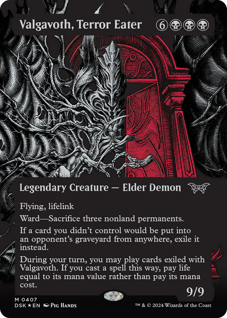 Valgavoth, Terror Eater - Borderless - Showcase - Textured Foil [DSK-407]