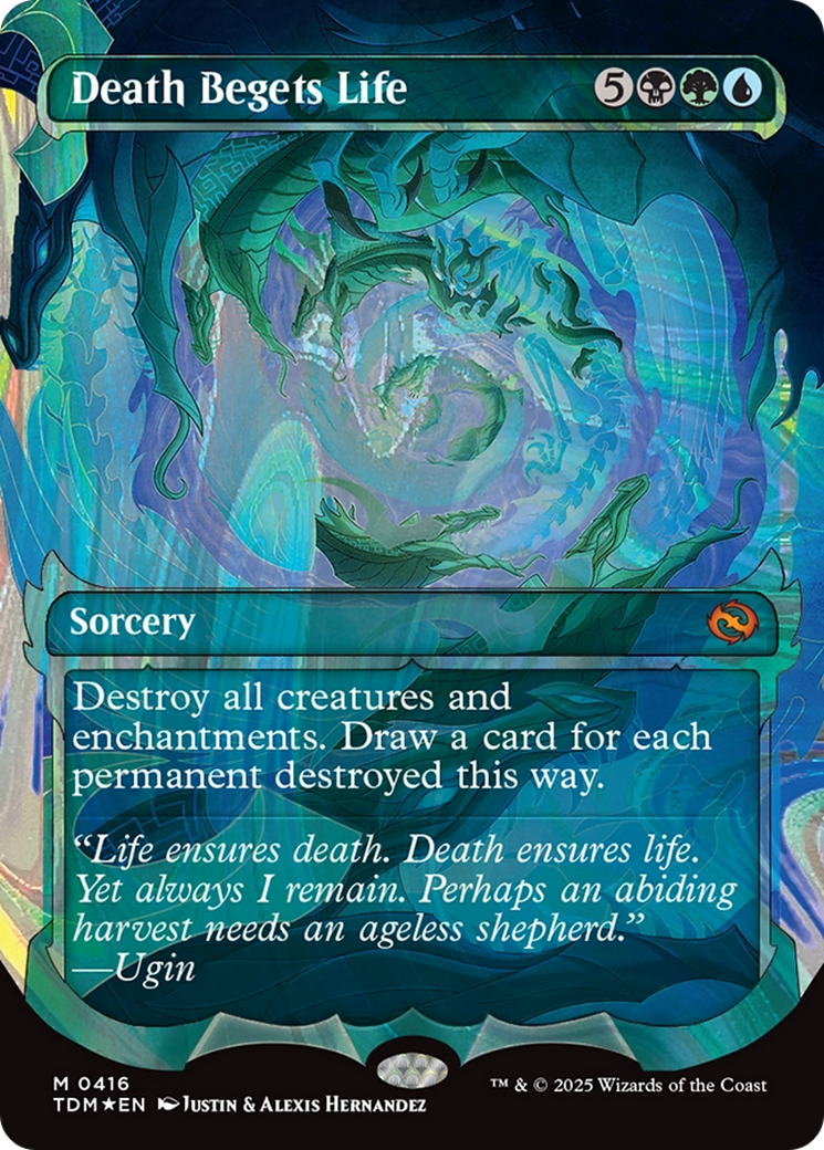 Death Begets Life - Borderless - Showcase - Halo Foil - Full Art [TDM-416]