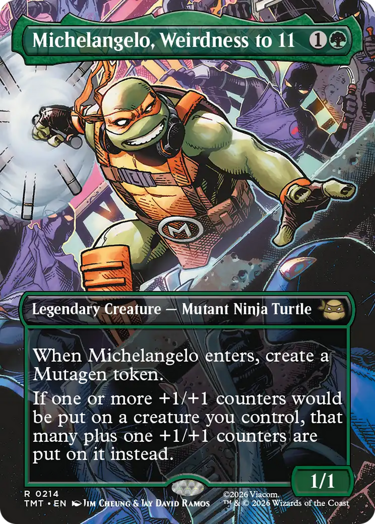 Michelangelo, Weirdness to 11 - Borderless - Full Art [TMT-214]