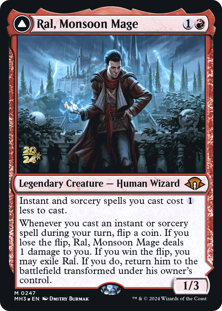 Ral, Monsoon Mage // Ral, Leyline Prodigy - Prerelease Promo [PMH3-247s]