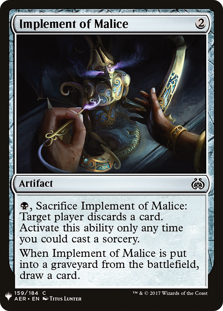 Implement of Malice [PLST-AER-159]