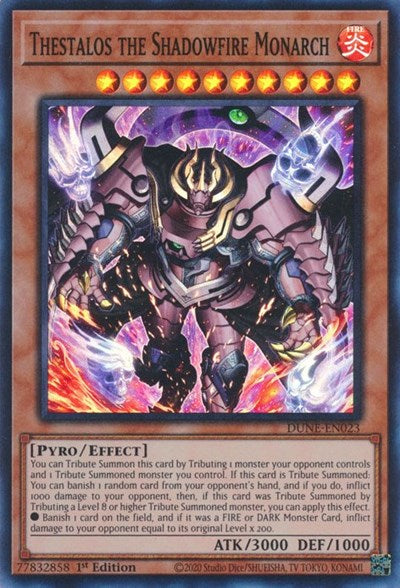 Thestalos the Shadowfire Monarch (Super Rare) [DUNE-EN023-SuR]