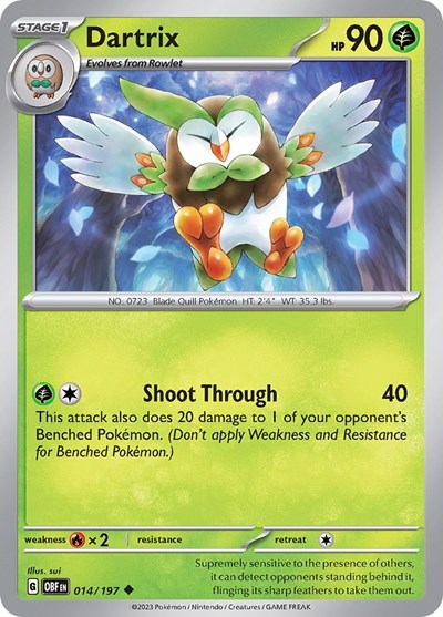 Dartrix - 014/197 (Uncommon) [OBF-014-U]