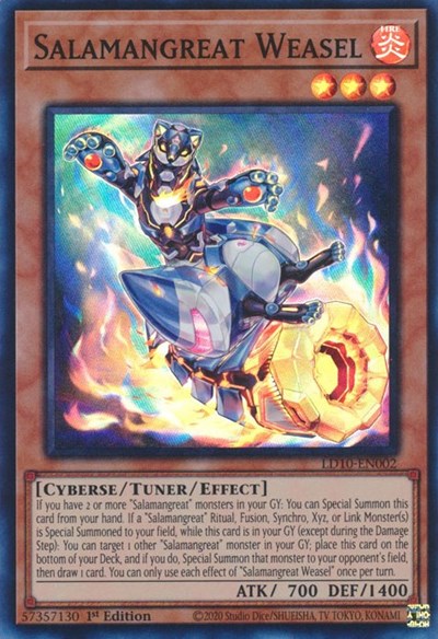 Salamangreat Weasel (Super Rare) [LD10-EN002-SuR]