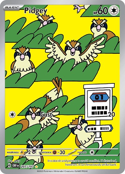 Pidgey - 207/197 (Illustration Rare) [OBF-207-IR]